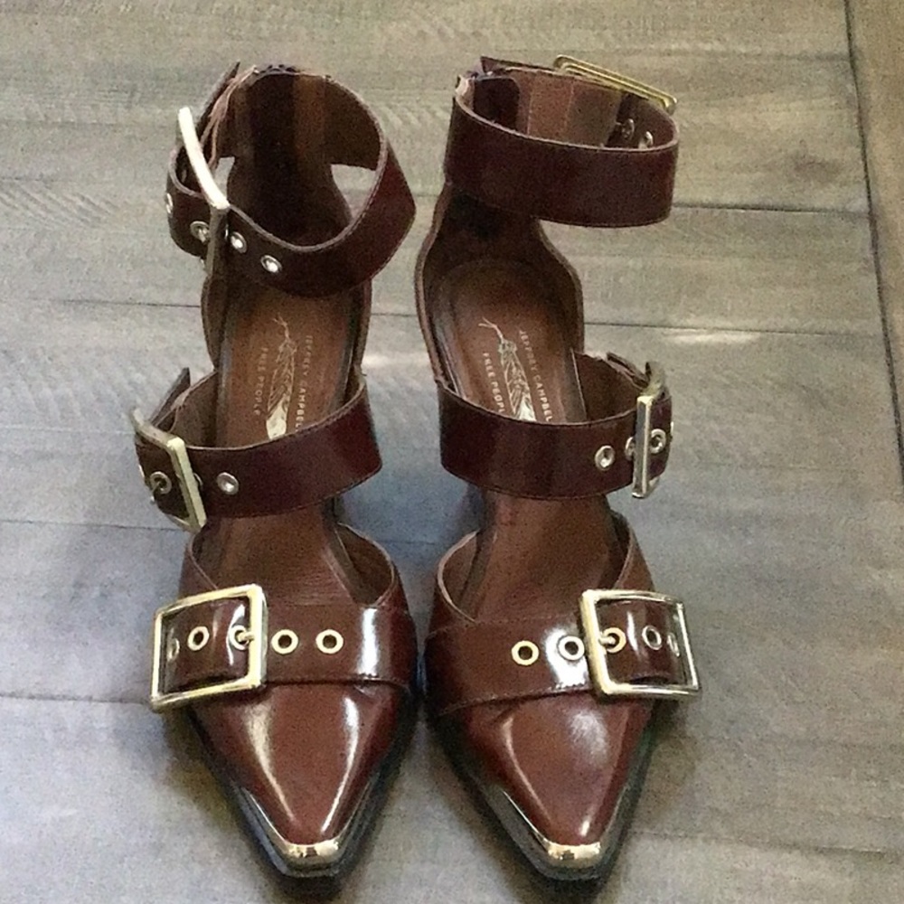 Free people heels with buckles